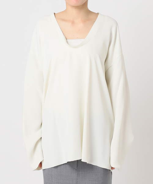 CITYSHOP（シティーショップ）の「DRAPE NECK ブラウス（シャツ