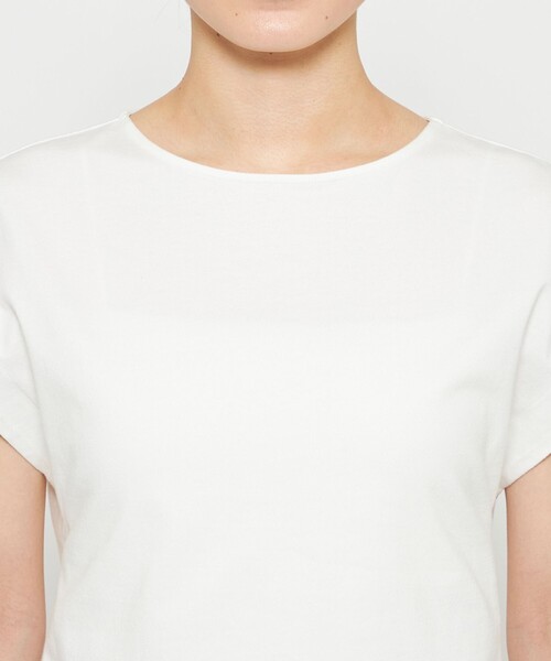 uncrave（アンクレイヴ）の「プレーンストレッチ ショートトップス（Tシャツ/カットソー・レディース・ホワイト系/ブラック系/ベージュ系・F）」の17枚目の写真