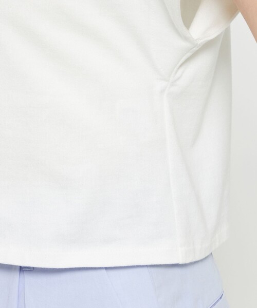 uncrave（アンクレイヴ）の「プレーンストレッチ ショートトップス（Tシャツ/カットソー・レディース・ホワイト系/ブラック系/ベージュ系・F）」の19枚目の写真