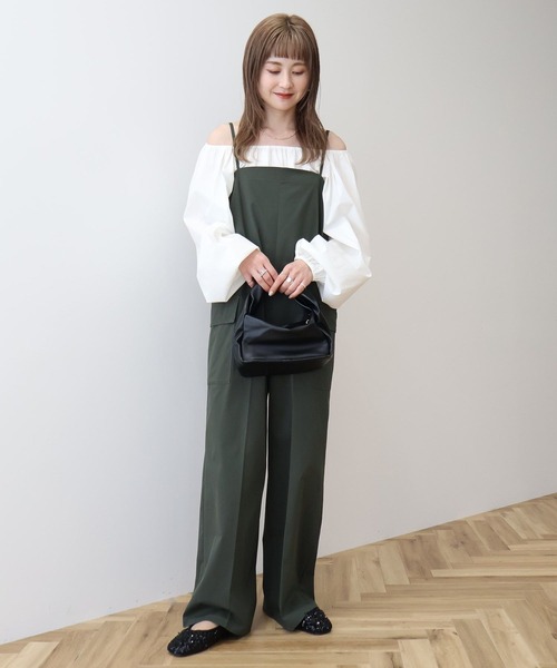 ☆未使用☆ GO TO HOLLYWOOD ヘリンボン サロペット カーキ 01 ☆未使用☆ GO TO HOLLYWOOD ヘリンボン サロペット カーキ 01