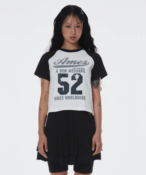 2点セット】ラメシアーTOPS × ロゴTシャツ（トップス＋インナー