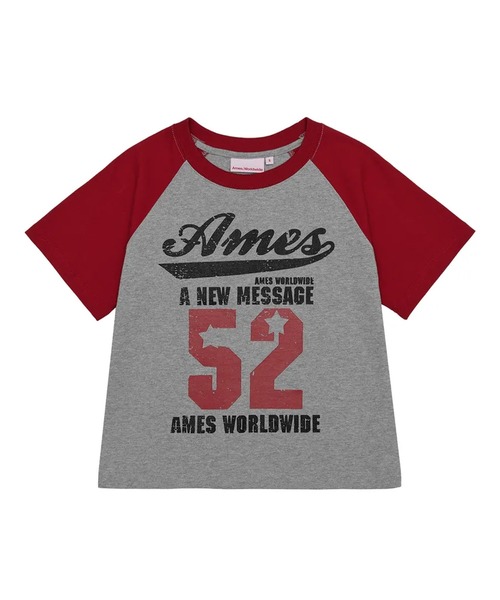 tシャツ A'GEM/9 × .kom 「AMESWORLDWIDE/アメスワールドワイド」 52 LOGO RAGLAN TEE/52ロゴラグランT A'GEM/9 × .kom 『AMESWORLDWIDE/アメスワールドワイド』 52