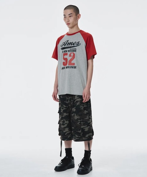 tシャツ A'GEM/9 × .kom 「AMESWORLDWIDE/アメスワールドワイド」 52 LOGO RAGLAN TEE/52ロゴラグランT A'GEM/9 × .kom 『AMESWORLDWIDE/アメスワールドワイド』 52