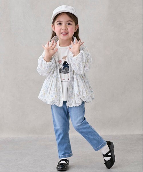 petit main（プティマイン）の「【オーガニック】デニムストレートパンツ(キッズサイズ)（デニムパンツ・キッズ・サックスブルー/ブルー・90cm/80ｃｍ/130cm/120cm/100cm/110cm）」の9枚目の写真