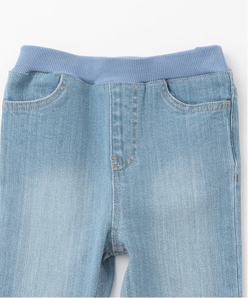 petit main（プティマイン）の「【オーガニック】デニムストレートパンツ(キッズサイズ)（デニムパンツ・キッズ・サックスブルー/ブルー・90cm/80ｃｍ/130cm/120cm/100cm/110cm）」の14枚目の写真