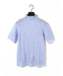 MIDIUMISOLID（ミディウミソリッド）の「MIDIUMISOLID for Ladies シースルーハイネックハーフスリーブインナー（Tシャツ/カットソー）」