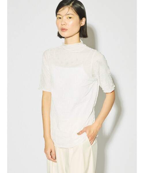 セール】MIDIUMISOLID for Ladies シースルーハイネックハーフ