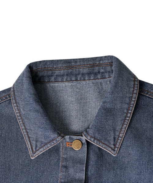 コクーンデニムワンピース EM25s011【EIGHTHMONTH】（ワンピース