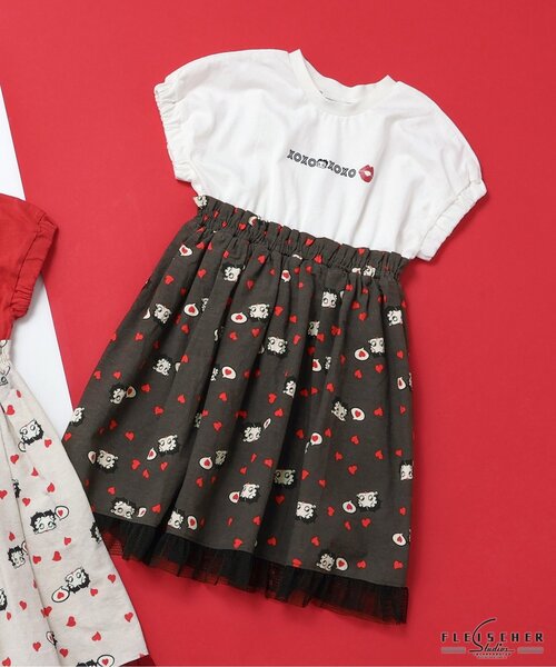 セール】【Betty Boop (TM)】ドッキングワンピース（ワンピース  