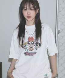 Buyer's Select/DISCUS×パワーパフガールズクルーネック半袖ピグメントTシャツ