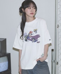 Buyer's Select/DISCUS×パワーパフガールズクルーネック半袖ピグメントTシャツ
