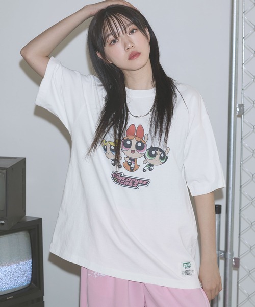 DISCUS(ディスカス)の「Buyer's Select/DISCUS×パワーパフガールズクルーネック半袖ピグメントTシャツ(Tシャツ/カットソー・メンズ・ブラック系2/ホワイト系1/ホワイト系2/ブラック系1・M/L)」の9枚目の写真