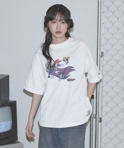 DISCUS(ディスカス)の「Buyer's Select/DISCUS×パワーパフガールズクルーネック半袖ピグメントTシャツ(Tシャツ/カットソー・メンズ・ブラック系2/ホワイト系1/ホワイト系2/ブラック系1・M/L)」の18枚目の写真