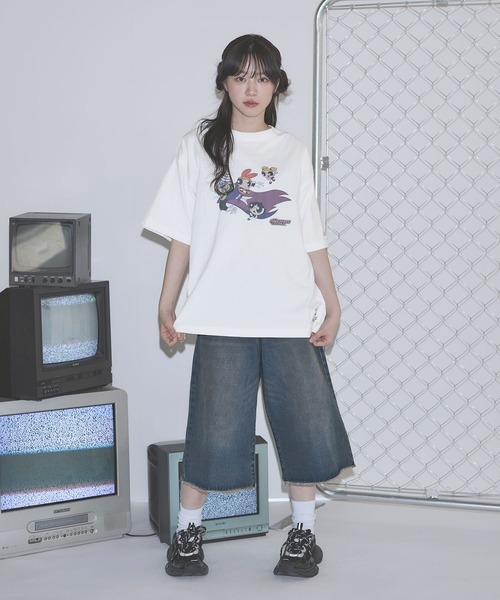 DISCUS(ディスカス)の「Buyer's Select/DISCUS×パワーパフガールズクルーネック半袖ピグメントTシャツ(Tシャツ/カットソー・メンズ・ブラック系2/ホワイト系1/ホワイト系2/ブラック系1・M/L)」の21枚目の写真