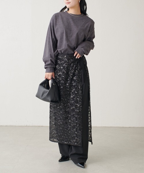 Lui's(ルイス)の「ヴィンテージニットカットソー(Tシャツ/カットソー・レディース・ブラック/ピンク/ベージュ・FREE)」の9枚目の写真