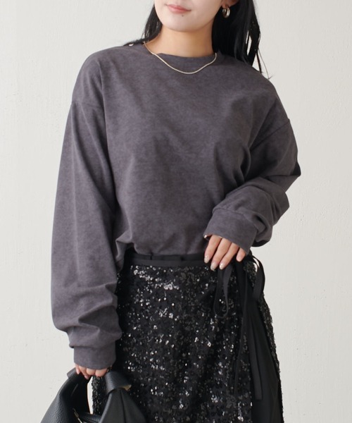 Lui's(ルイス)の「ヴィンテージニットカットソー(Tシャツ/カットソー・レディース・ブラック/ピンク/ベージュ・FREE)」の7枚目の写真