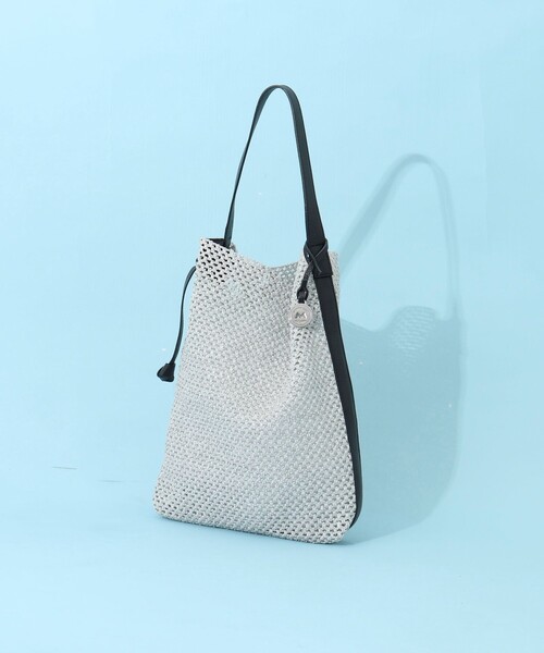 NOLLEY’S（ノーリーズ）の「【MARCO MASI/ マルコマージ】雑材ノットワンハンドルバッグ（ショルダーバッグ・レディース・ライトグレー・FREE）」の2枚目の写真