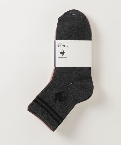 le coq sportif（ルコックスポルティフ）の「3Pソックス(ショート丈)【返品不可商品】（ソックス/靴下・メンズ・ホワイト×ピンク/ホワイト系その他4・25-27/22-24）」の17枚目の写真