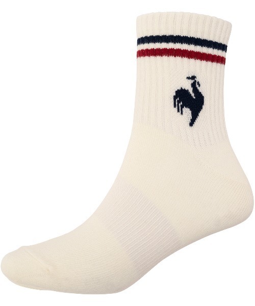 le coq sportif（ルコックスポルティフ）の「3Pソックス(ショート丈)【返品不可商品】（ソックス/靴下・メンズ・ホワイト×ピンク/ホワイト系その他4・25-27/22-24）」の7枚目の写真