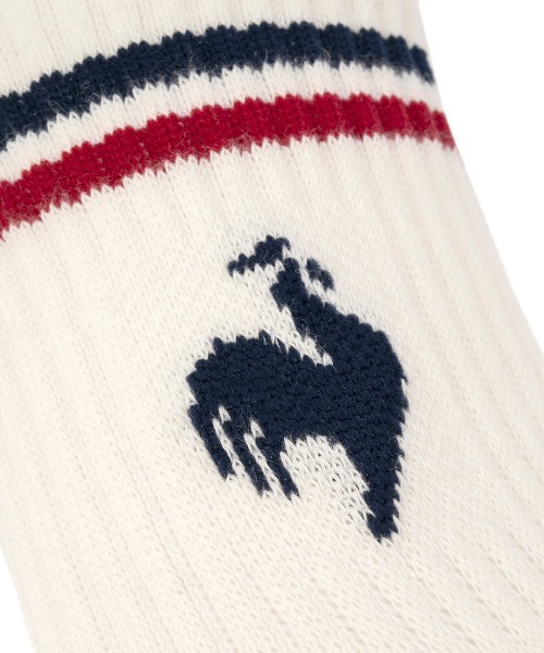 le coq sportif（ルコックスポルティフ）の「3Pソックス(ショート丈)【返品不可商品】（ソックス/靴下・メンズ・ホワイト×ピンク/ホワイト系その他4・25-27/22-24）」の14枚目の写真