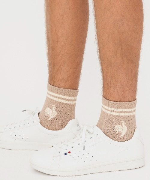le coq sportif（ルコックスポルティフ）の「3Pソックス(ショート丈)【返品不可商品】（ソックス/靴下・メンズ・ホワイト×ピンク/ホワイト系その他4・25-27/22-24）」の16枚目の写真