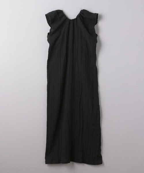 BASERANGE（ベースレンジ）の「＜BASERANGE＞ギャザー ノースリーブ ワンピース（ワンピース・レディース・ブラック・XS）」の2枚目の写真
