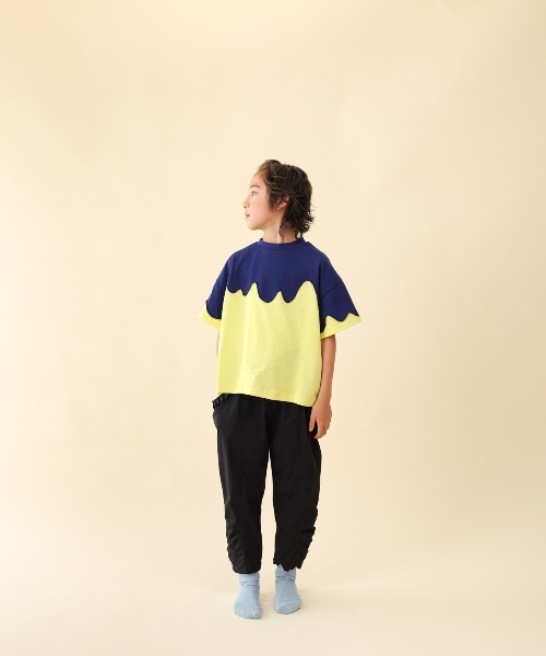 unica(ユニカ)の「バイカラーT(Tシャツ/カットソー・キッズ・ブラック×ホワイト/ブルー系その他・S/M/L/XL)」の4枚目の写真