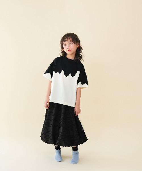 unica(ユニカ)の「バイカラーT(Tシャツ/カットソー・キッズ・ブラック×ホワイト/ブルー系その他・S/M/L/XL)」の9枚目の写真