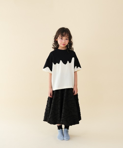 unica(ユニカ)の「バイカラーT(Tシャツ/カットソー・キッズ・ブラック×ホワイト/ブルー系その他・S/M/L/XL)」の10枚目の写真