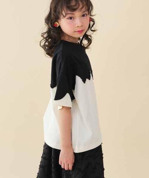 unica(ユニカ)の「バイカラーT(Tシャツ/カットソー・キッズ・ブラック×ホワイト/ブルー系その他・S/M/L/XL)」の14枚目の写真