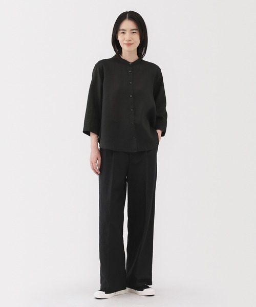 無印良品（ムジルシリョウヒン）の「婦人　リネン　洗いざらし七分袖ブラウス（シャツ/ブラウス・レディース・オレンジ系/ライトグレー系/ホワイト/ブラック・XL/L/M/S）」の17枚目の写真