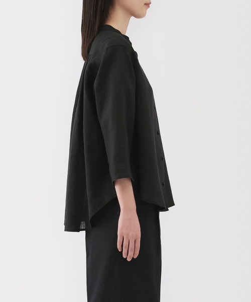 無印良品（ムジルシリョウヒン）の「婦人　リネン　洗いざらし七分袖ブラウス（シャツ/ブラウス・レディース・オレンジ系/ライトグレー系/ホワイト/ブラック・XL/L/M/S）」の18枚目の写真