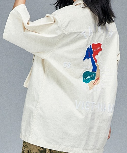 Universal Style Wear(ユニバーサルスタイルウェア)の「Universal Style Wear ベト ファティーグ シャツ(シャツ/ブラウス・メンズ・オフホワイト/ブルー/ブラック/ベージュ・MEDIUM/LARGE/X-LARGE)」の8枚目の写真