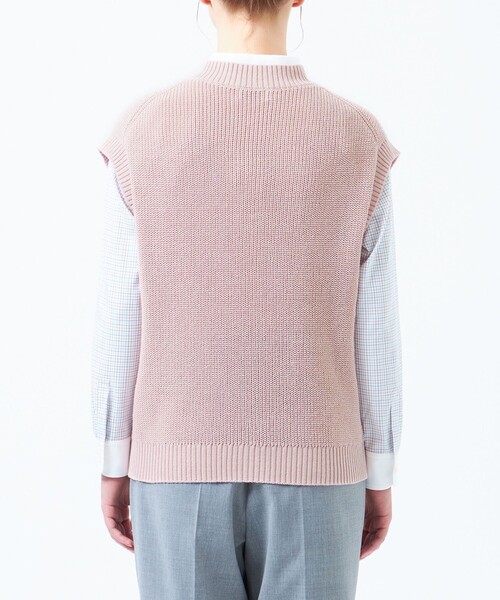 MACKINTOSH PHILOSOPHY(マッキントッシュ フィロソフィー)の「ムリネニットベスト(ベスト・レディース・ベージュ/レッド/ダークネイビー・38/36)」の9枚目の写真