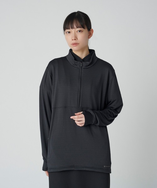 Snow Peak(スノーピーク)の「Breathable Dry Grid Half Zip Pullover 吸水速乾 ドライ(Tシャツ/カットソー・メンズ・ネイビー/ブラック・L/XL)」の1枚目の写真
