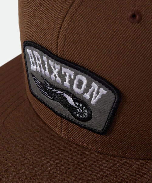 BRIXTON（ブリクストン）の「BRIXTON/ブリクストン キャップ ROLLER MP SNPK フラットバイザー スナップバック 11803（キャップ・メンズ・ブラウン/ブラック・FREE）」の5枚目の写真