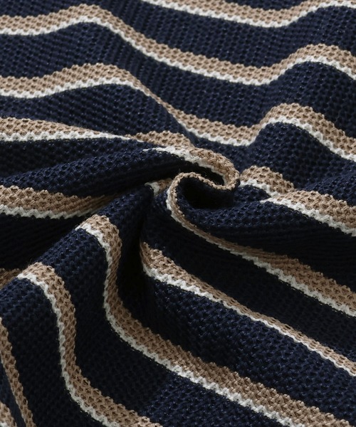 KRIFF MAYER（クリフメイヤー）の「《WEB限定》リラックス冷感リンクスカノコポロ（ポロシャツ・メンズ・ネイビー系/ホワイト系その他/ベージュ系・MEDIUM/LARGE/X-LARGE）」の7枚目の写真