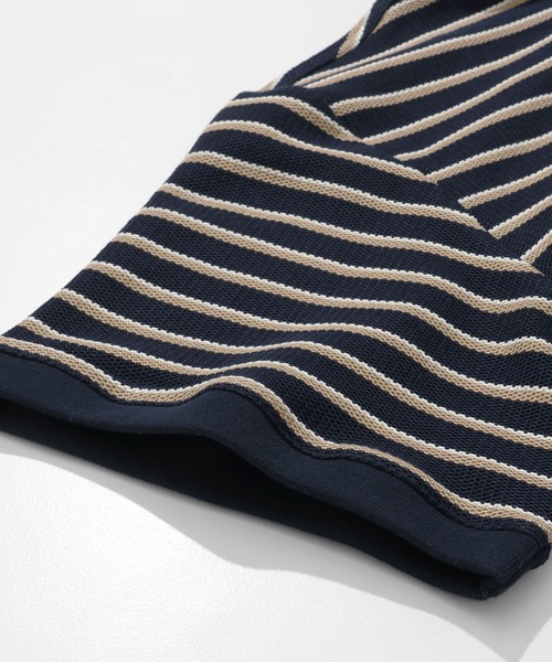 KRIFF MAYER（クリフメイヤー）の「《WEB限定》リラックス冷感リンクスカノコポロ（ポロシャツ・メンズ・ネイビー系/ホワイト系その他/ベージュ系・MEDIUM/LARGE/X-LARGE）」の10枚目の写真