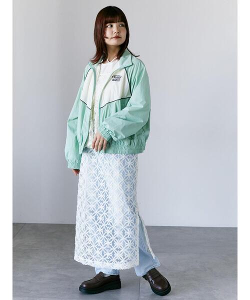 ehka sopo（エヘカソポ）の「ナイロンジャケット（ノーカラージャケット・レディース・グレー/ブルー/ミント・F）」の19枚目の写真