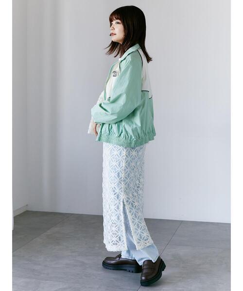 ehka sopo（エヘカソポ）の「ナイロンジャケット（ノーカラージャケット・レディース・グレー/ブルー/ミント・F）」の20枚目の写真