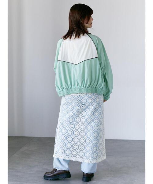 ehka sopo（エヘカソポ）の「ナイロンジャケット（ノーカラージャケット・レディース・グレー/ブルー/ミント・F）」の21枚目の写真