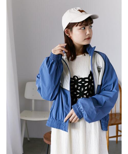 ehka sopo（エヘカソポ）の「ナイロンジャケット（ノーカラージャケット・レディース・グレー/ブルー/ミント・F）」の22枚目の写真