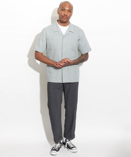 ROTAR(ローター)の「Summer Two tuck Trousers(チノパンツ・メンズ・ブラック/ブラウン/チャコール・LARGE/MEDIUM)」の4枚目の写真