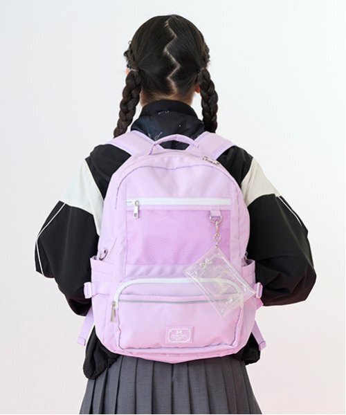 セール】【Cuugal掲載】クリアラメポーチつきリュック（バック