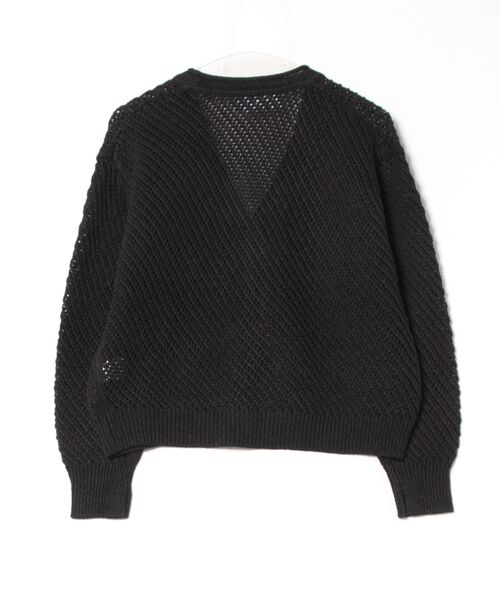 WALANCE(ワランス)の「paper mesh knit cardigan(カーディガン/ボレロ・レディース・ブラウン/アイボリー/ブラック・FREE)」の4枚目の写真