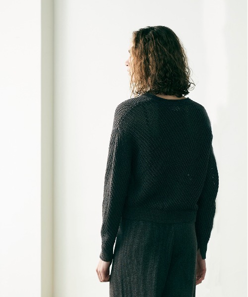 WALANCE(ワランス)の「paper mesh knit cardigan(カーディガン/ボレロ・レディース・ブラウン/アイボリー/ブラック・FREE)」の22枚目の写真