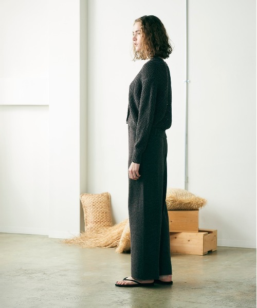 WALANCE(ワランス)の「paper mesh knit cardigan(カーディガン/ボレロ・レディース・ブラウン/アイボリー/ブラック・FREE)」の11枚目の写真