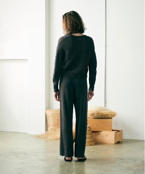 WALANCE(ワランス)の「paper mesh knit cardigan(カーディガン/ボレロ・レディース・ブラウン/アイボリー/ブラック・FREE)」の13枚目の写真
