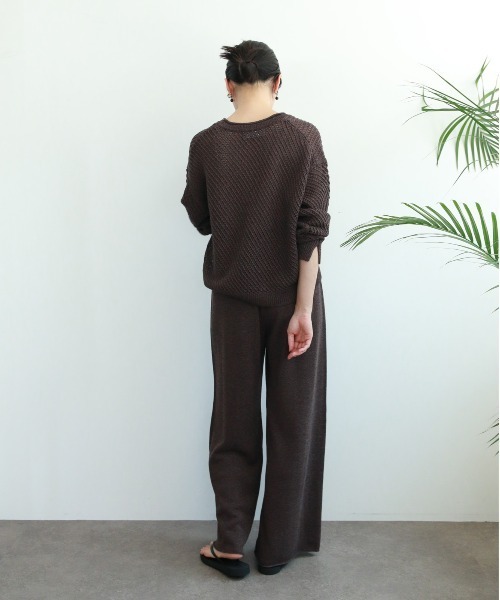 WALANCE(ワランス)の「paper mesh knit cardigan(カーディガン/ボレロ・レディース・ブラウン/アイボリー/ブラック・FREE)」の16枚目の写真
