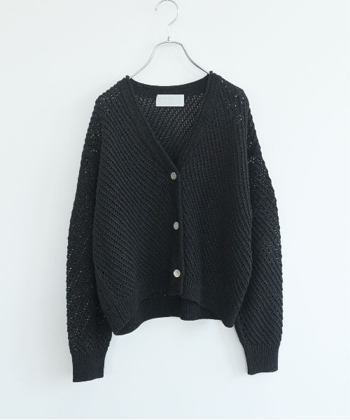 WALANCE(ワランス)の「paper mesh knit cardigan(カーディガン/ボレロ・レディース・ブラウン/アイボリー/ブラック・FREE)」の18枚目の写真